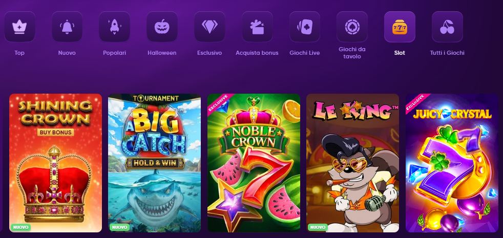 Esplora diverse categorie di giochi e trova le slot